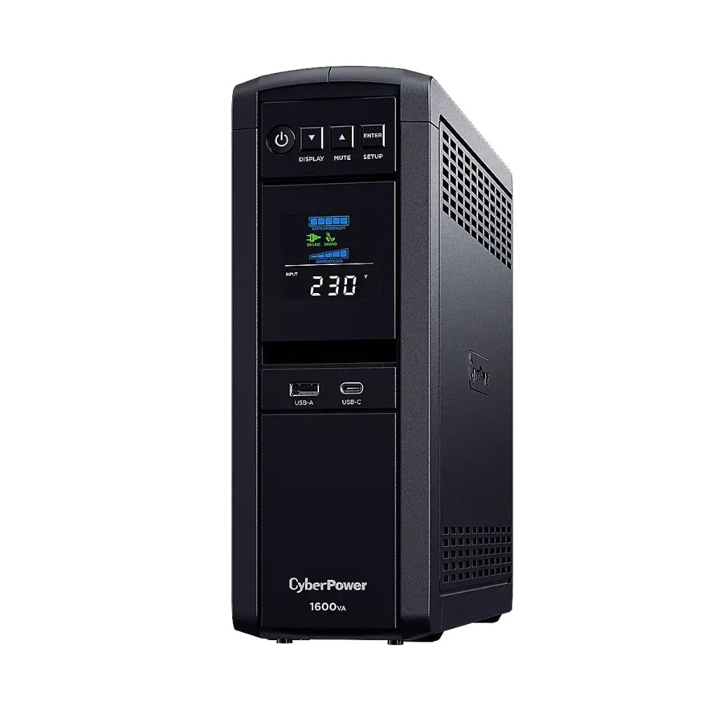 [CP1600EPFCLCD-UK] CyberPower CP1600EPFCLCD-UK – 1.6 kVA / 1 kW Pure Sine Wave UPS